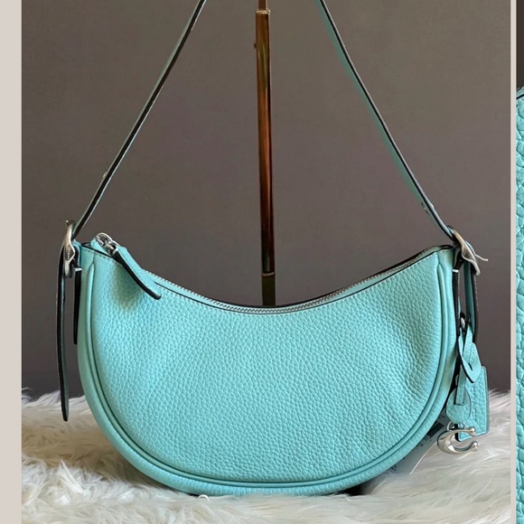 Coach Restored Luna Shoulder Bag • Silver/Faded Blue • Gently Used • Authentic - Picture 2 of 8